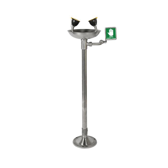 Lavaojos de pedestal, acero inoxidable, configuración alta