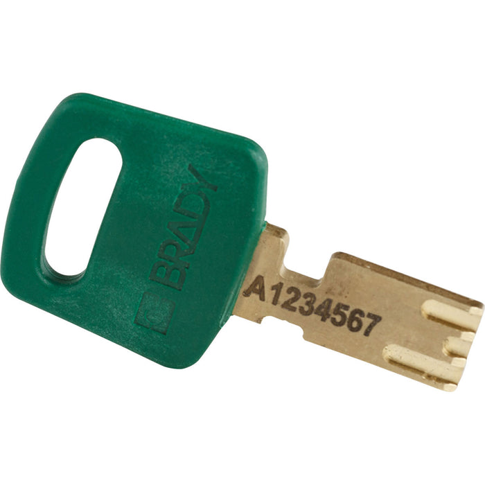 Candados verdes de nylon de bloqueo SafeKey Arco de acero Brady x 6 Ref NYL-GRN-38ST-KD6PK