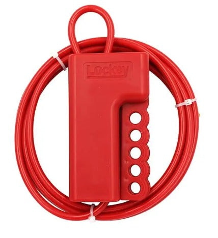 Bloqueo de Cable Multiuso con Cable de Nylon Rojo