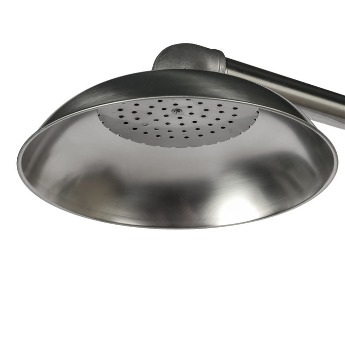 Ducha de emergencia y lavaojos, acero inoxidable, estándar