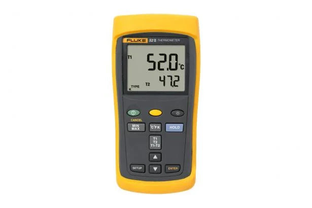 Fluke-52-2 60hz Termómetro Digital Dos Entradas Medición J,K,T Y E Rechazo Ruido 60hz