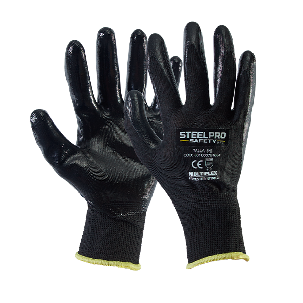 Steelpro Guantes Multiflex Poliéster Nitrilo