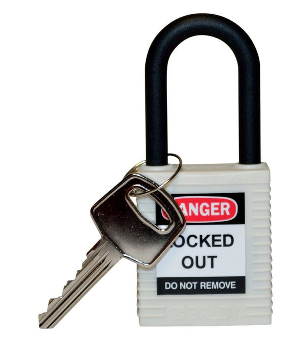 Brady Candados de seguridad con arco de nylon no conductor - Ferrelam