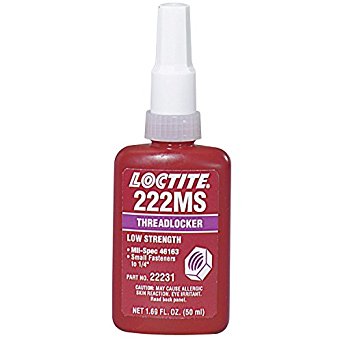 LOCTITE 222 MS BO 50ML TRABAJO, FIJADO, SELLADO DE TUERCAS, TORNILLOS, PRISIONEROS Y PARTES ROSCADAS - Ferrelam