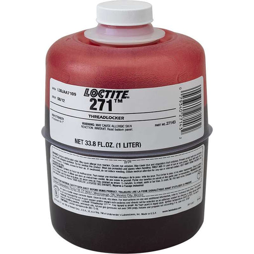 LOCTITE 271 X 1 L THREADLOCKER TRABAJO, FIJADO, SELLADO DE TUERCAS, TORNILLOS, PRISIONEROS Y PARTES ROSCADAS - Ferrelam