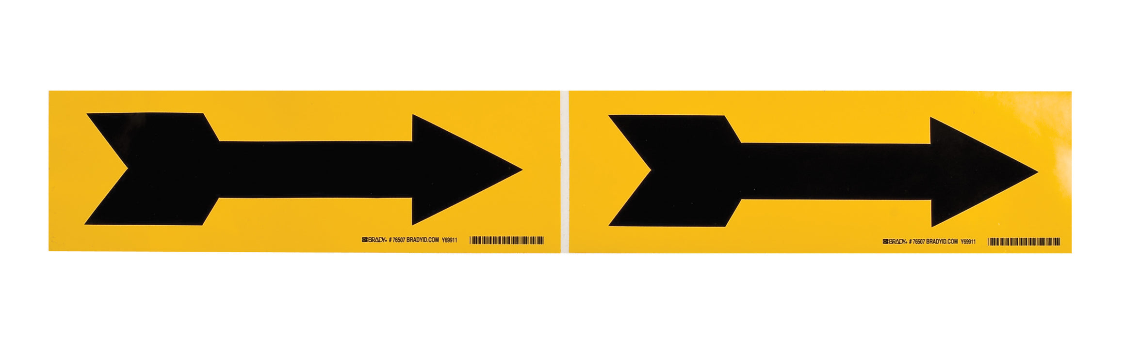 BRADY FLECHAS DE VINILO AUTOADHESIVAS LEYENDA EN UNA DIRECCIÓN 4in X 12in (2 TARJETAS) 93390 - Ferrelam