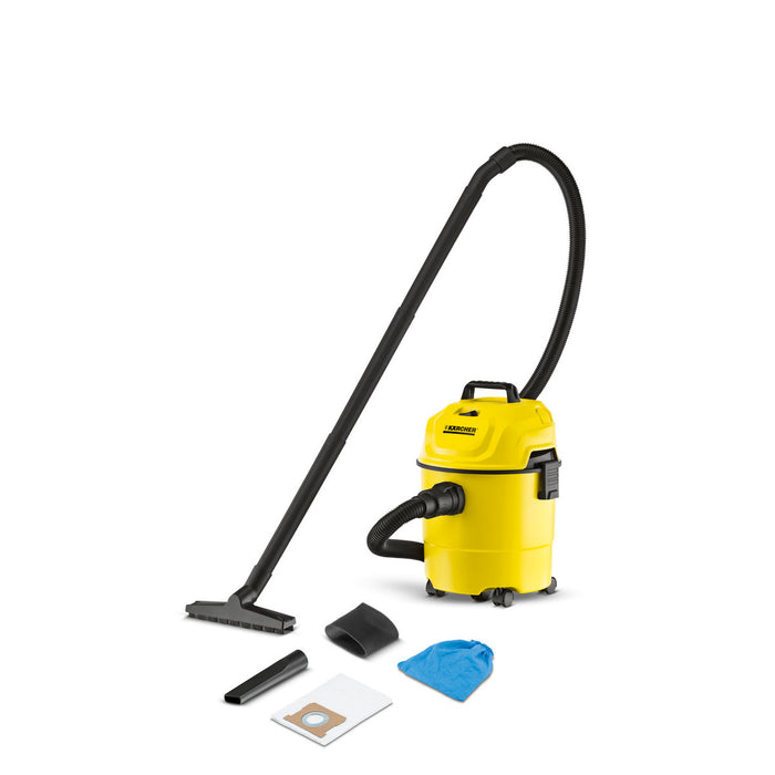 KARCHER ASPIRADORAS USO HOGAR DE SECO Y LÍQUIDOS, CAPACIDAD DEL CONTENEDOR 15 L, FUNCION DE SOPLADO, 150 AIR WATT - Ferrelam