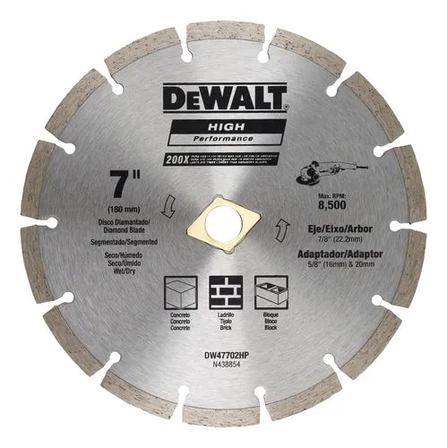 DEWALT DISCO DIAMAN DW47702HP 7" X 7/8"