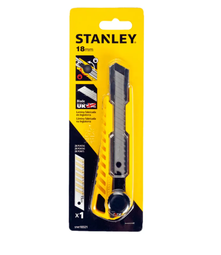 BISTURI RETRACTIL SNAP-OFF 18MM REF STHT10321-840 STANLEY