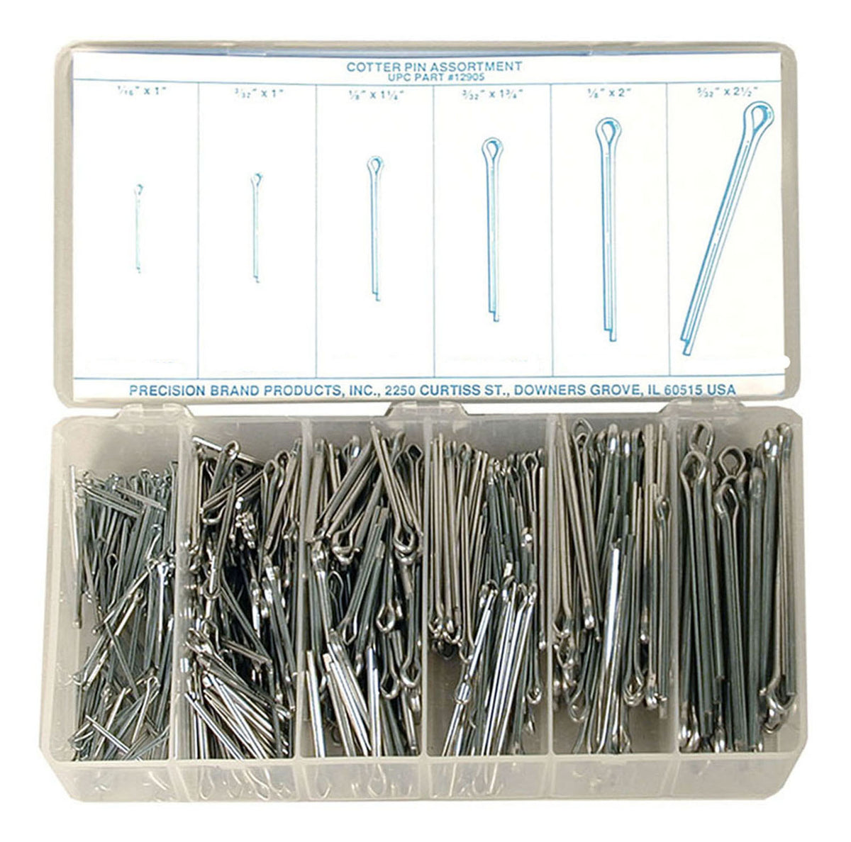 Hillman 1366 Cotter Pin – 1/8" X 1.5", 60-Pack, Zinc-Plated Steel, For Securing Bolts & Hinges