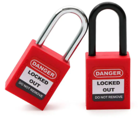 Safety Lock Safety padlocks with non-conductive nylon shackle