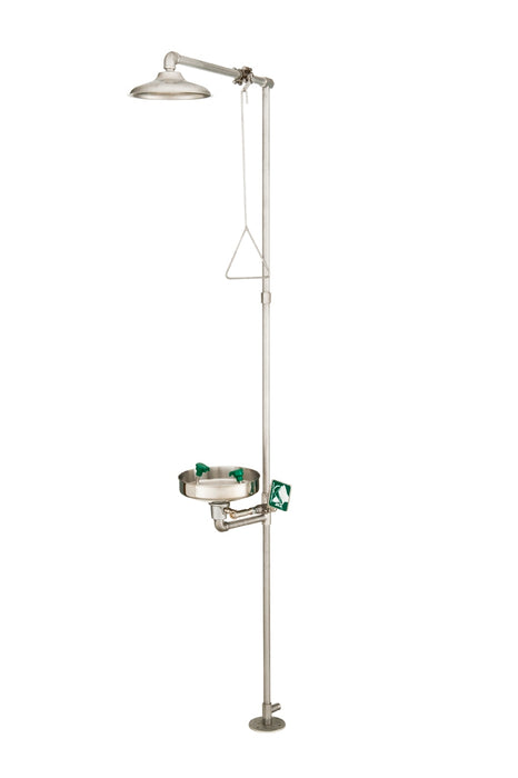 Emergency shower and eyewash in stainless steel cl001i