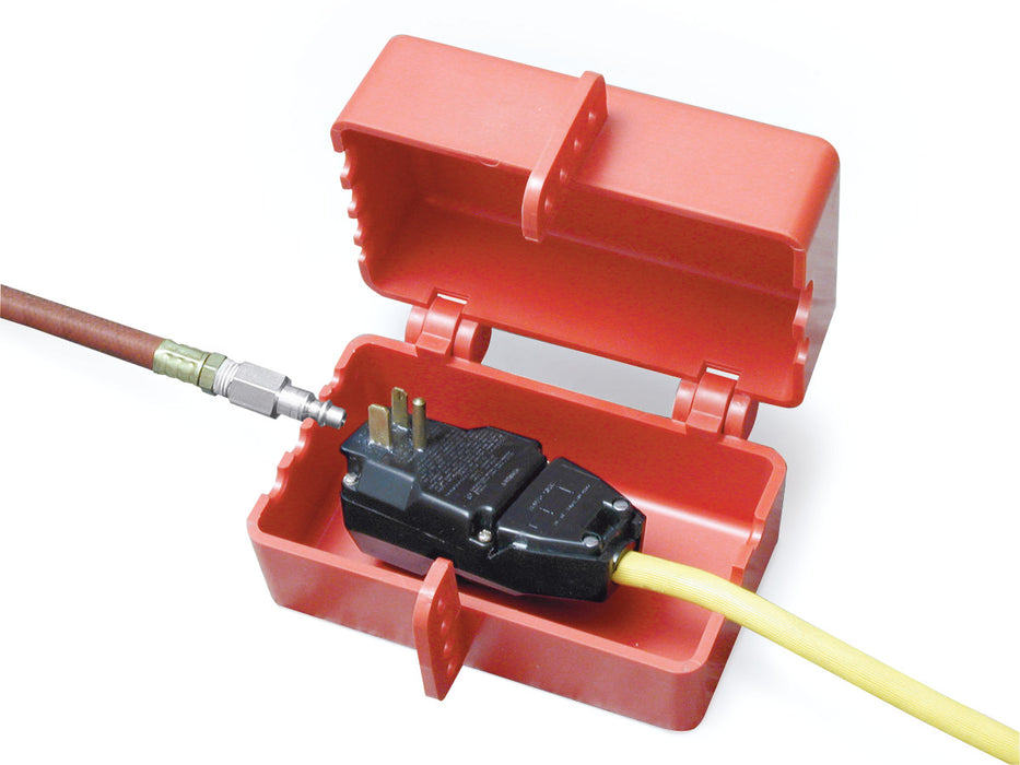 BRADY LOCKOUT DEVICE FOR ELECTRICAL AND PNEUMATIC PLUGS